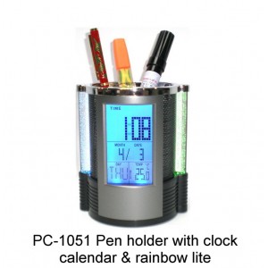 Desktop Pen-holder with Clock